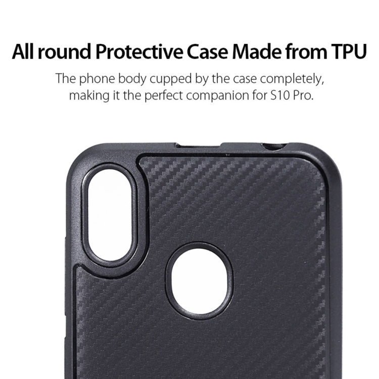 Carbon Fiber Texture TPU Protective Case for Ulefone S10 Pro (Black)