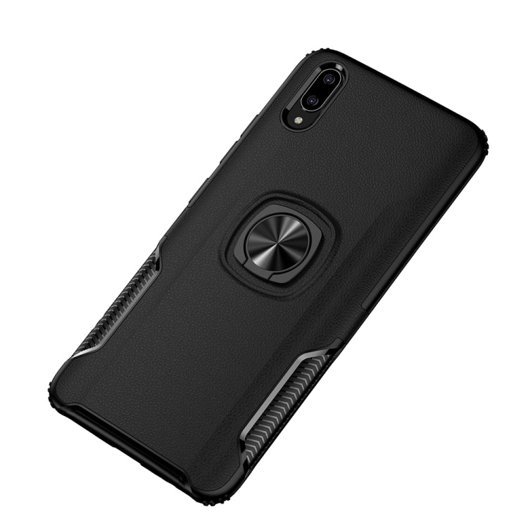 Shockproof Car Magnetic Case with 360 Degree Gold Armor Ring for VIVO V11