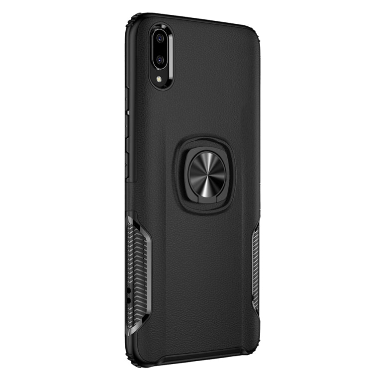 Shockproof Car Magnetic Case with 360 Degree Gold Armor Ring for VIVO V11