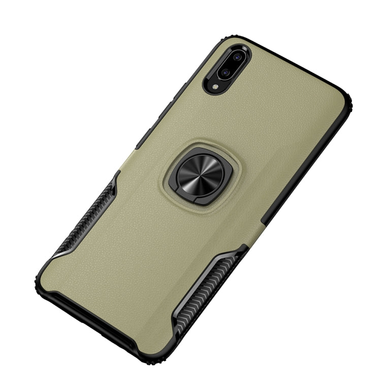 Shockproof Car Magnetic Case with 360 Degree Gold Armor Ring for VIVO V11