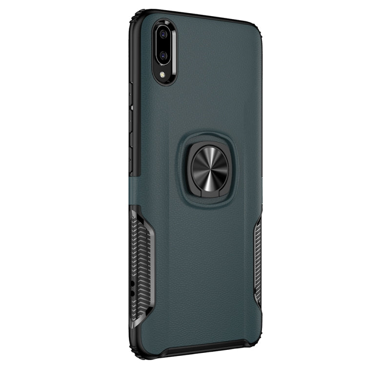 Shockproof Car Magnetic Case with 360 Degree Gold Armor Ring for VIVO V11