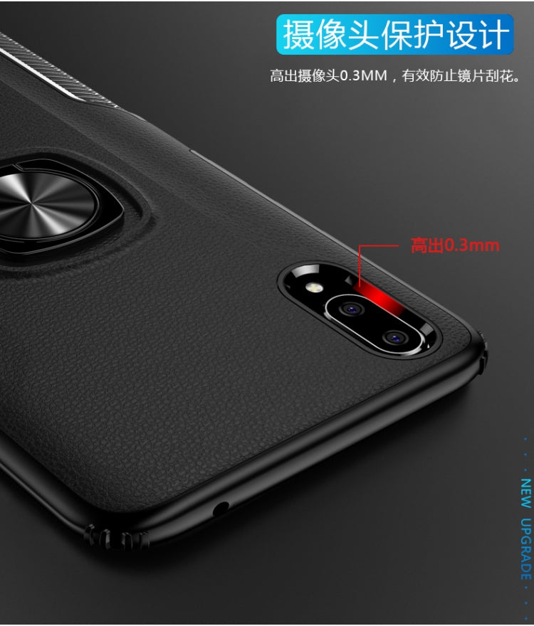 Shockproof Car Magnetic Case with 360 Degree Gold Armor Ring for VIVO V11