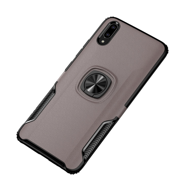 Shockproof Car Magnetic Case with 360 Degree Gold Armor Ring for VIVO V11