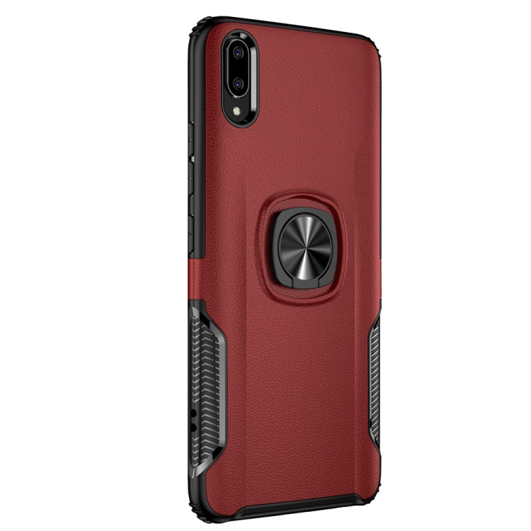 Shockproof Car Magnetic Case with 360 Degree Gold Armor Ring for VIVO V11