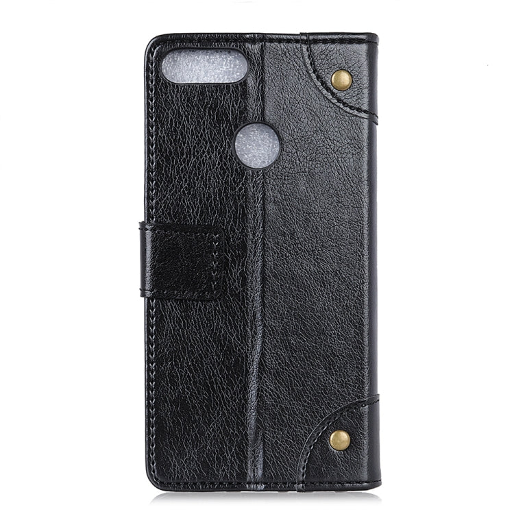 Copper Buckle Nappa Texture Horizontal Flip Leather Case for Alcatel 1S, with Holder & Card Slots & Wallet