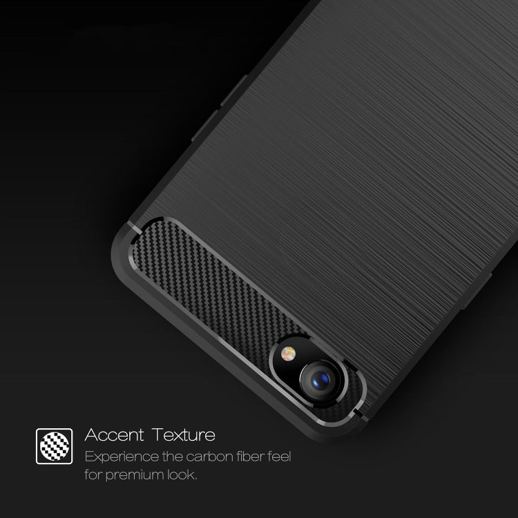Brushed Texture Carbon Fiber Shockproof TPU Case for OPPO Realme 1