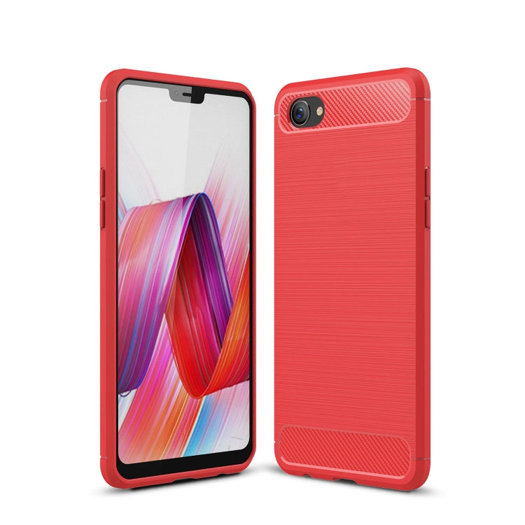 Brushed Texture Carbon Fiber Shockproof TPU Case for OPPO Realme 1