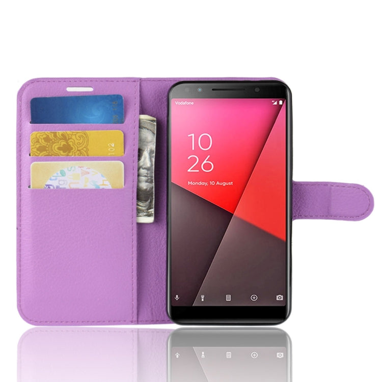 Litchi Texture Horizontal Flip Leather Case for Vodafone Smart N9 Lite / VFD 620, with Wallet & Holder & Card Slots
