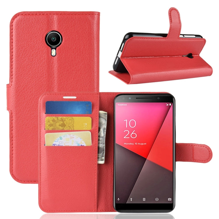 Litchi Texture Horizontal Flip Leather Case for Vodafone Smart N9 Lite / VFD 620, with Wallet & Holder & Card Slots