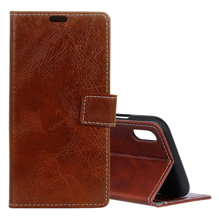 Retro Crazy Horse Texture Horizontal Flip Leather Case for DOOGEE X55, with Card Slots & Holder & Photo Frame