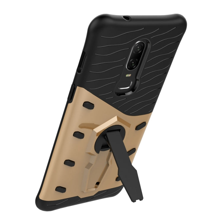 PC + TPU Dropproof Sniper Hybrid Case for OnePlus 6, with 360 Degree Rotation Holder