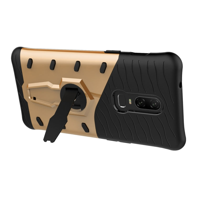 PC + TPU Dropproof Sniper Hybrid Case for OnePlus 6, with 360 Degree Rotation Holder