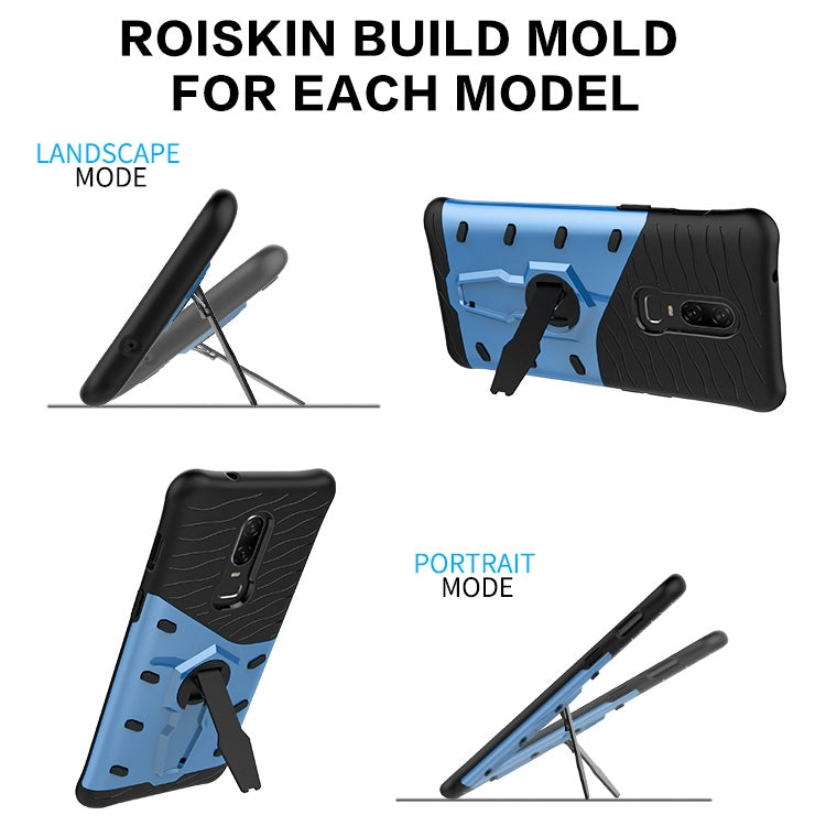PC + TPU Dropproof Sniper Hybrid Case for OnePlus 6, with 360 Degree Rotation Holder