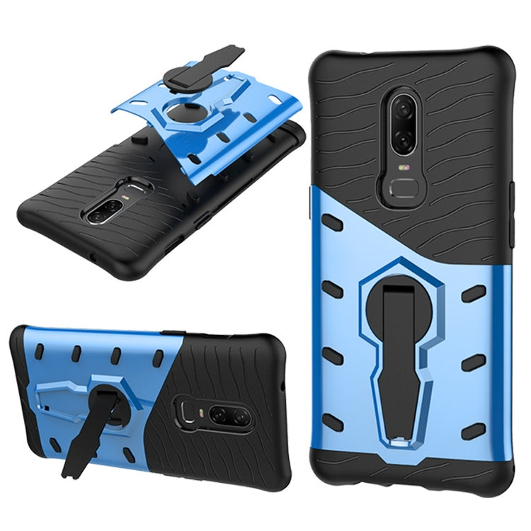 PC + TPU Dropproof Sniper Hybrid Case for OnePlus 6, with 360 Degree Rotation Holder