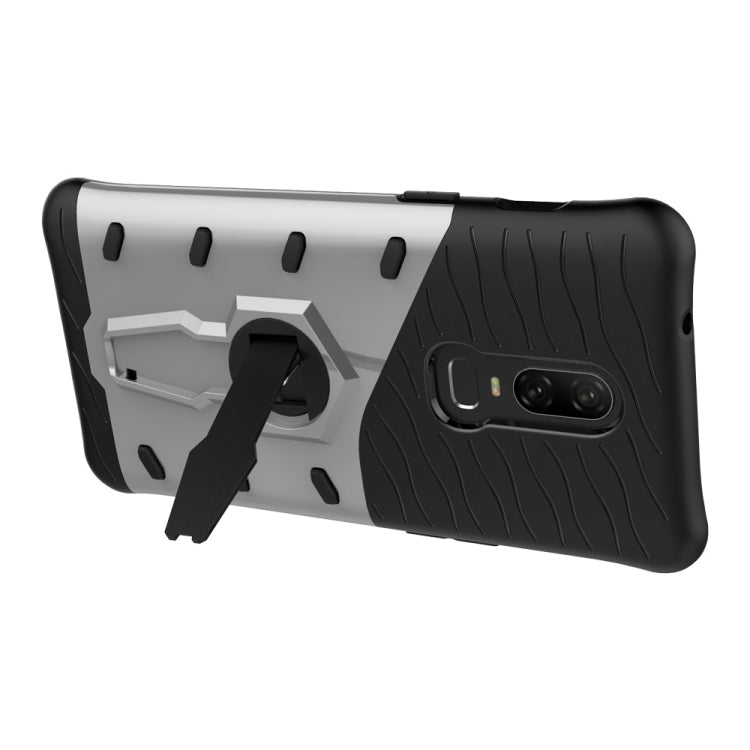 PC + TPU Dropproof Sniper Hybrid Case for OnePlus 6, with 360 Degree Rotation Holder