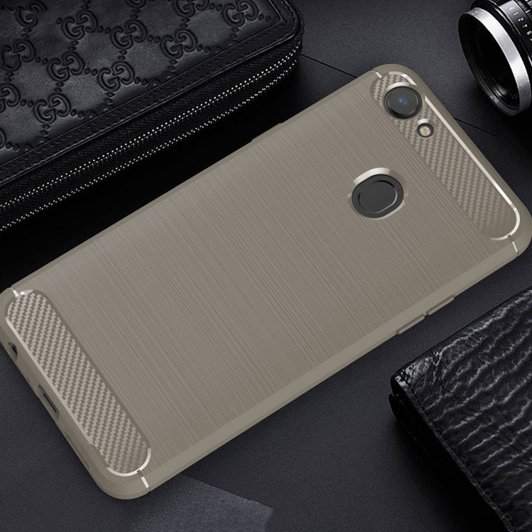 For OPPO A79 Brushed Texture Carbon Fiber Shockproof TPU Rugged Armor Protective Case