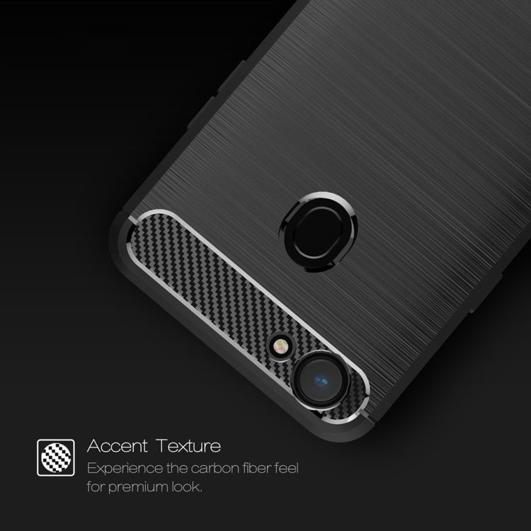 For OPPO A79 Brushed Texture Carbon Fiber Shockproof TPU Rugged Armor Protective Case