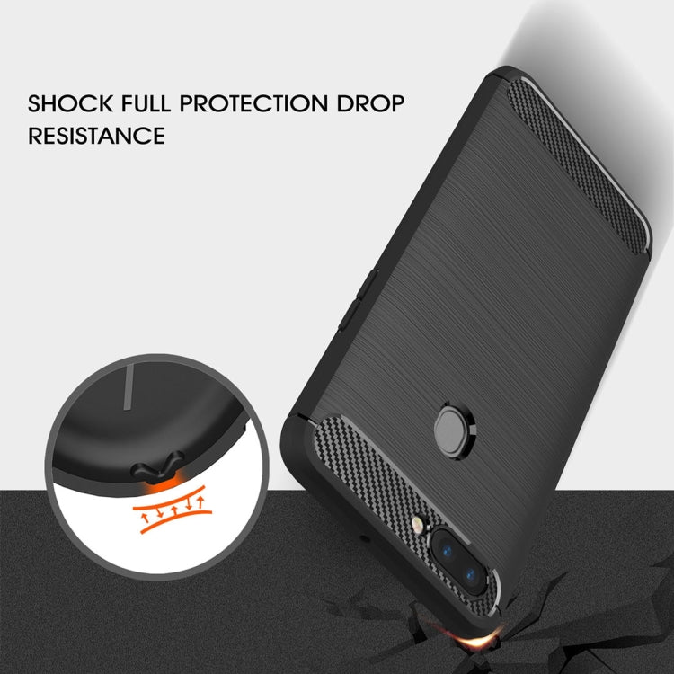 For OPPO R11s Plus Brushed Texture Carbon Fiber Shockproof TPU Rugged Armor Protective Case