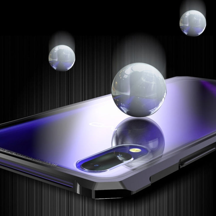 Buckle Series Metal Frame + Tempered Glass Cover Case for Vivo X23 (Black)