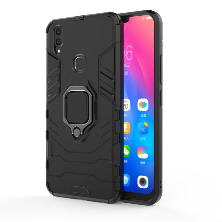 PC + TPU Shockproof Protective Case for Vivo V9, with Magnetic Ring Holder