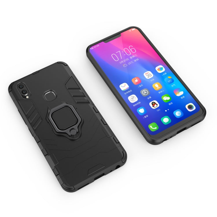 PC + TPU Shockproof Protective Case for Vivo V9, with Magnetic Ring Holder