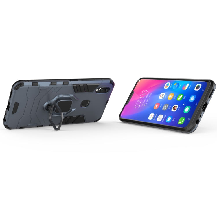 PC + TPU Shockproof Protective Case for Vivo V9, with Magnetic Ring Holder