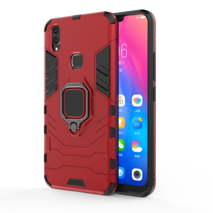 PC + TPU Shockproof Protective Case for Vivo V9, with Magnetic Ring Holder