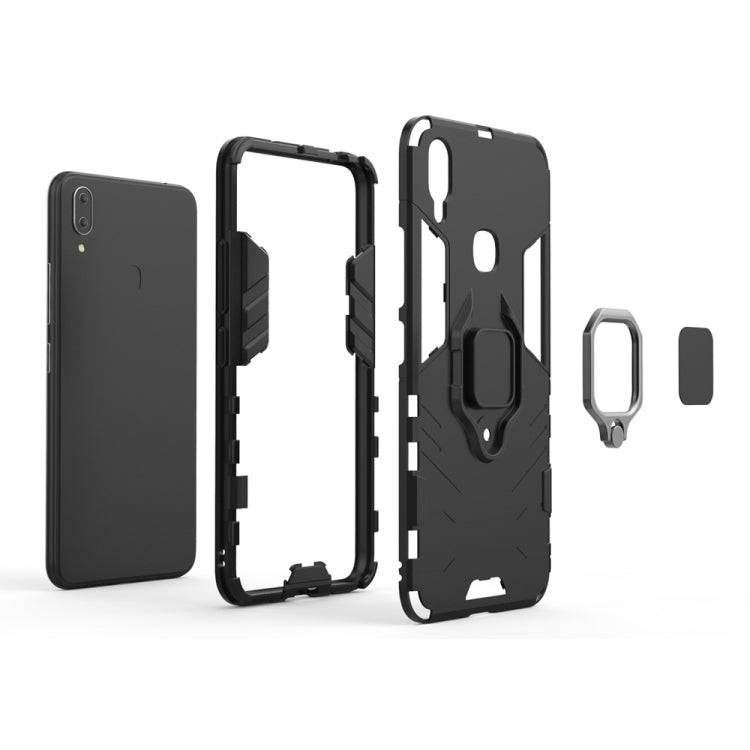 PC + TPU Shockproof Protective Case for Vivo X21i, with Magnetic Ring Holder