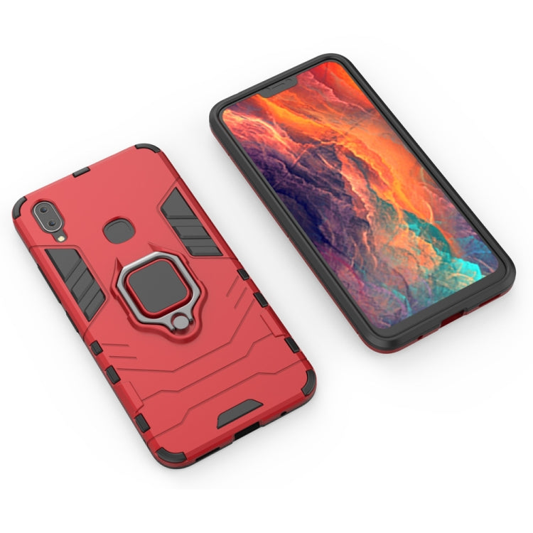 PC + TPU Shockproof Protective Case for Vivo X21i, with Magnetic Ring Holder