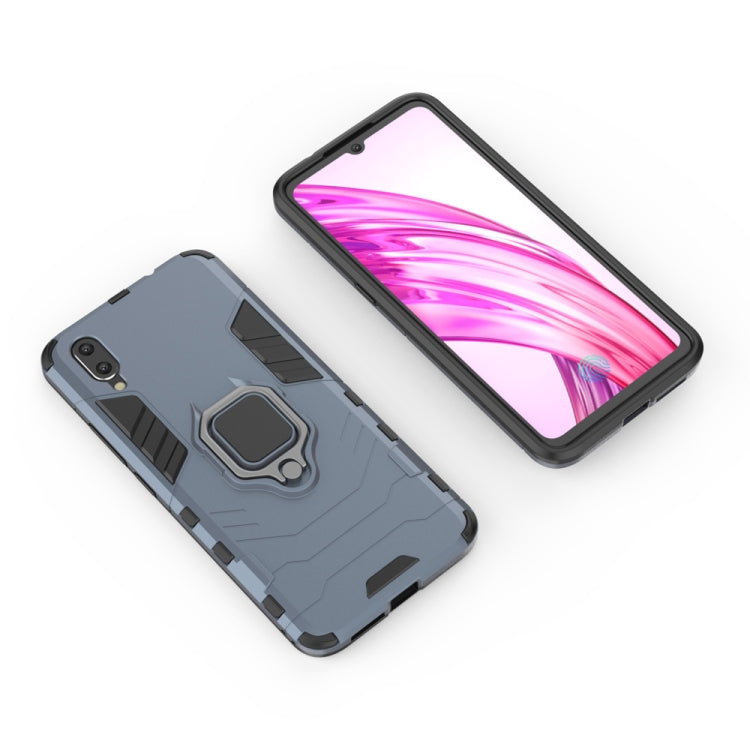 PC + TPU Shockproof Protective Case for Vivo X23, with Magnetic Ring Holder (Grey)