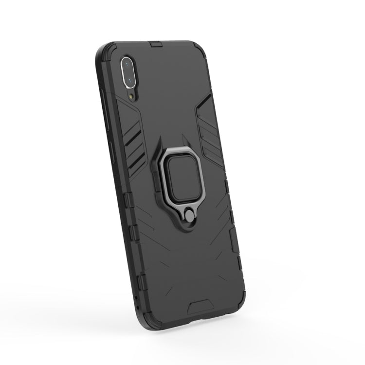 PC + TPU Shockproof Protective Case for Vivo Y97, with Magnetic Ring Holder (Grey)