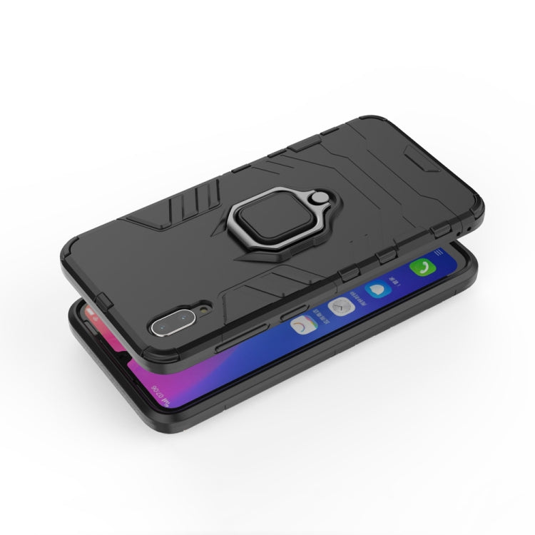 PC + TPU Shockproof Protective Case for Vivo Y97, with Magnetic Ring Holder (Grey)