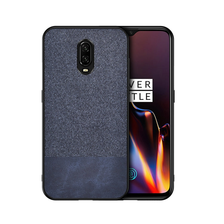 Shockproof Splicing PU + Cloth Protective Case for OnePlus 7