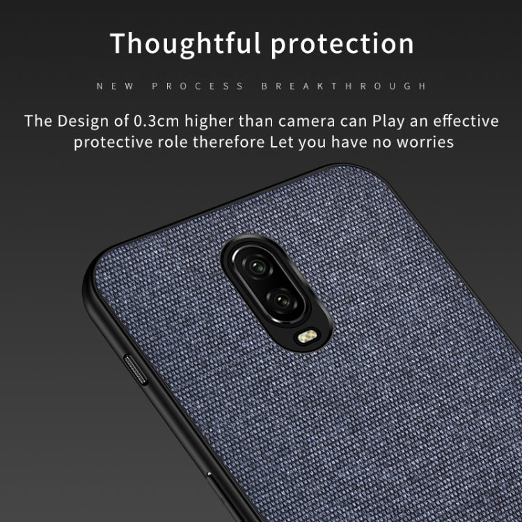 Shockproof Splicing PU + Cloth Protective Case for OnePlus 7