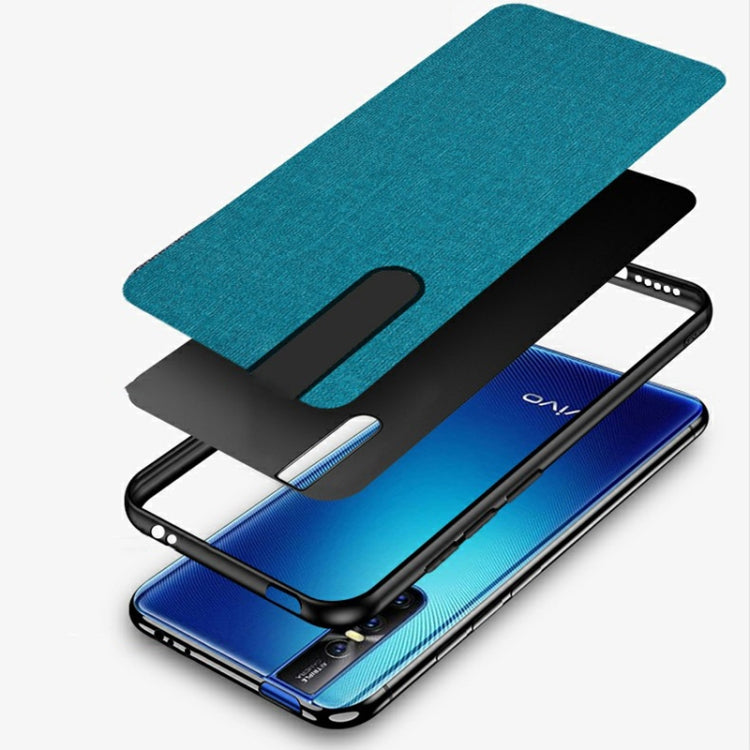 Shockproof Cloth Texture PC+ TPU Protective Case for Vivo V15 Pro