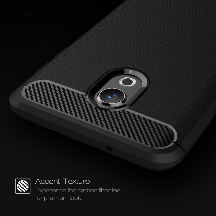 Brushed Texture Carbon Fiber Shockproof TPU Case for Meizu M15 / 15 Lite