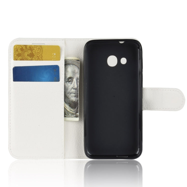 Litchi Texture Horizontal Flip Leather Case for Alcatel U3 3G, with Wallet & Holder & Card Slots
