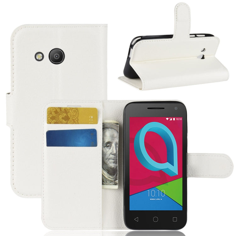 Litchi Texture Horizontal Flip Leather Case for Alcatel U3 3G, with Wallet & Holder & Card Slots