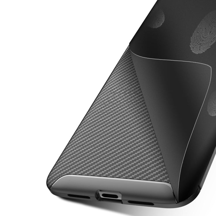 Carbon Fiber Texture Shockproof TPU Case for OnePlus 7 Pro (Black)