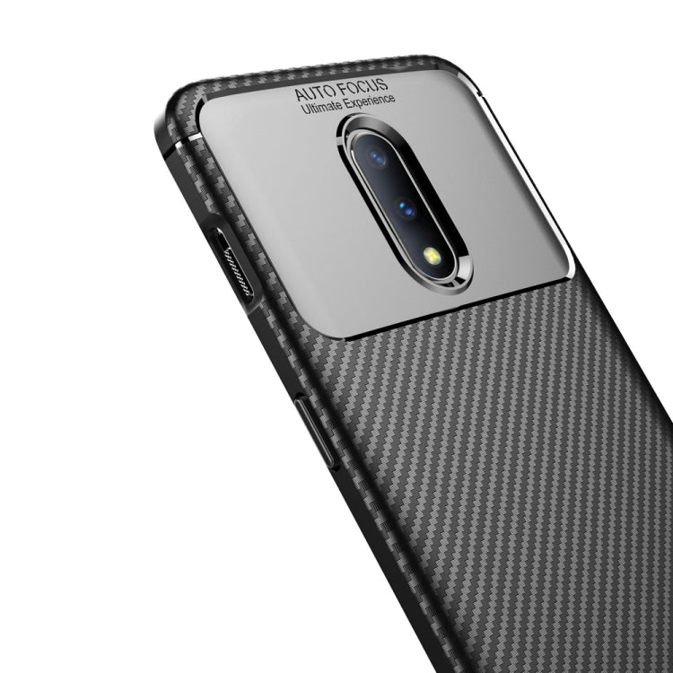 Carbon Fiber Texture Shockproof TPU Case for OnePlus 7 Pro (Black)