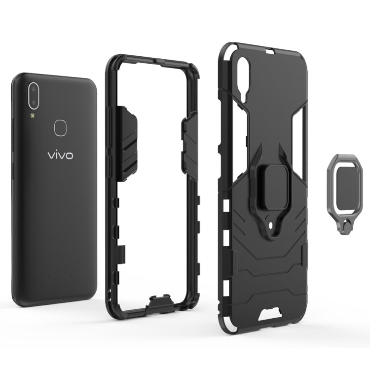 PC + TPU Shockproof Protective Case with Magnetic Ring Holder for Vivo Y93