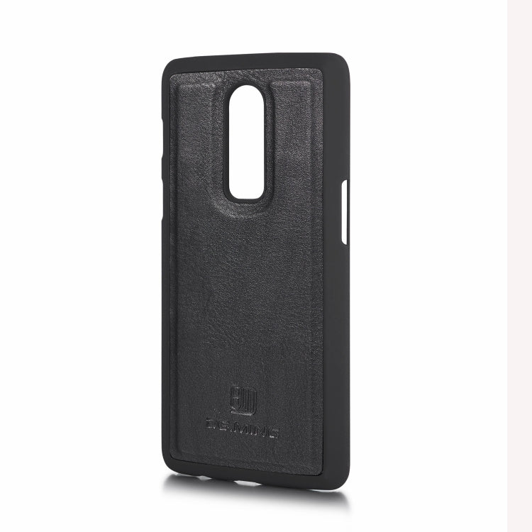 DG.MING Crazy Horse Texture Horizontal Flip Detachable Magnetic Case for OnePlus 6, with Holder & Card Slots & Wallet