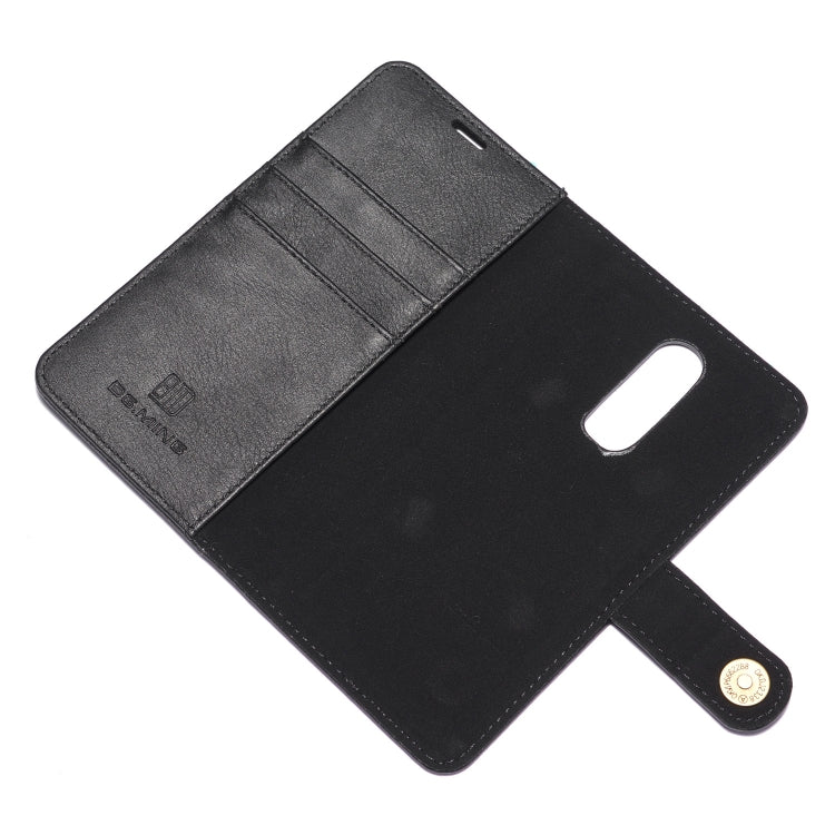 DG.MING Crazy Horse Texture Horizontal Flip Detachable Magnetic Case for OnePlus 6, with Holder & Card Slots & Wallet