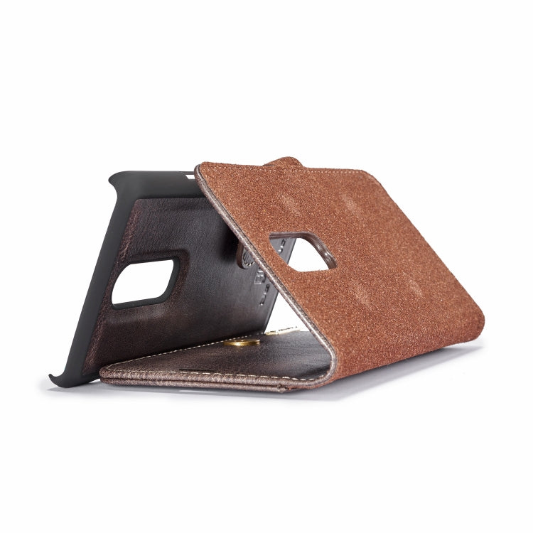 DG.MING Crazy Horse Texture Horizontal Flip Detachable Magnetic Case for OnePlus 6, with Holder & Card Slots & Wallet