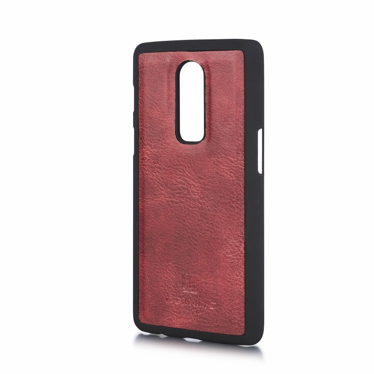 DG.MING Crazy Horse Texture Horizontal Flip Detachable Magnetic Case for OnePlus 6, with Holder & Card Slots & Wallet
