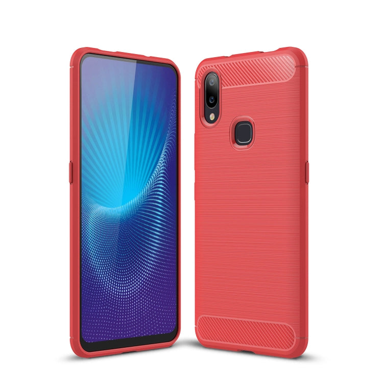 Brushed Texture Carbon Fiber Shockproof TPU Case for Vivo NEX A