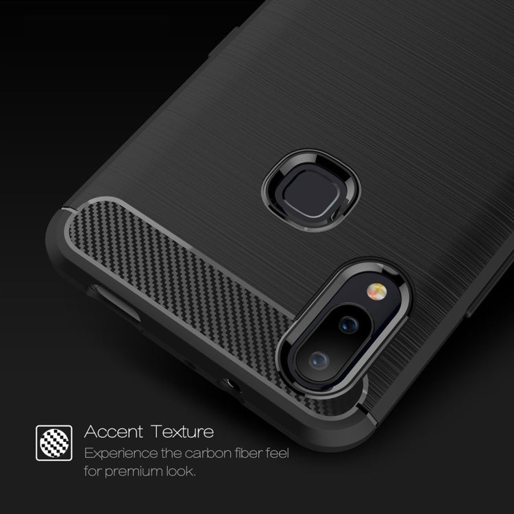 Brushed Texture Carbon Fiber Shockproof TPU Case for Vivo NEX A