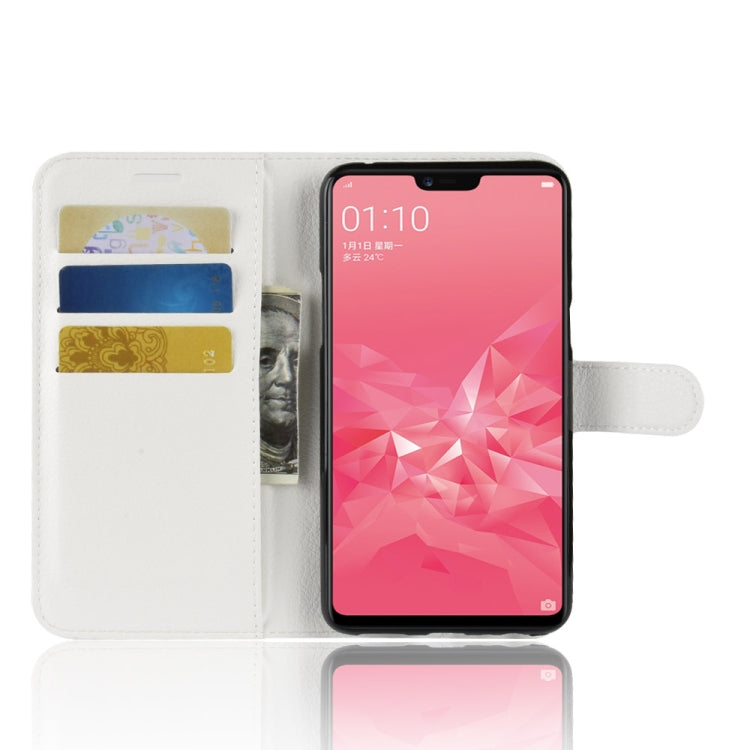 Litchi Texture Horizontal Flip Leather Case for OPPO A3, with Wallet & Holder & Card Slots