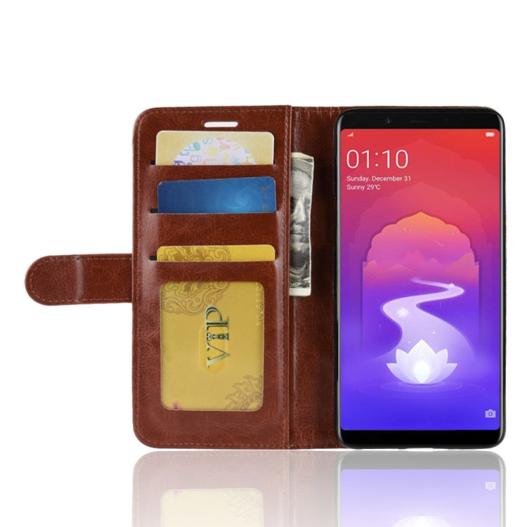 Crazy Horse Texture Horizontal Flip Leather Case for OPPO Realme 1 & F7 Youth A73S, with Wallet & Holder & Card Slots