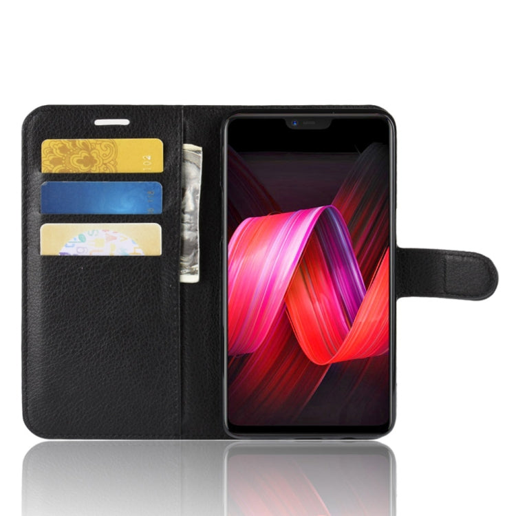 Litchi Texture Horizontal Flip Leather Case for OPPO R15 Pro, with Wallet & Holder & Card Slots